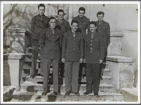 Front l-r:  Mitchell, Robert Milligan, Frank 
Maxwell;
Back l-r:  Ormond Hessler, Bob Bingham, Robert Lobb, Verris Hubbell